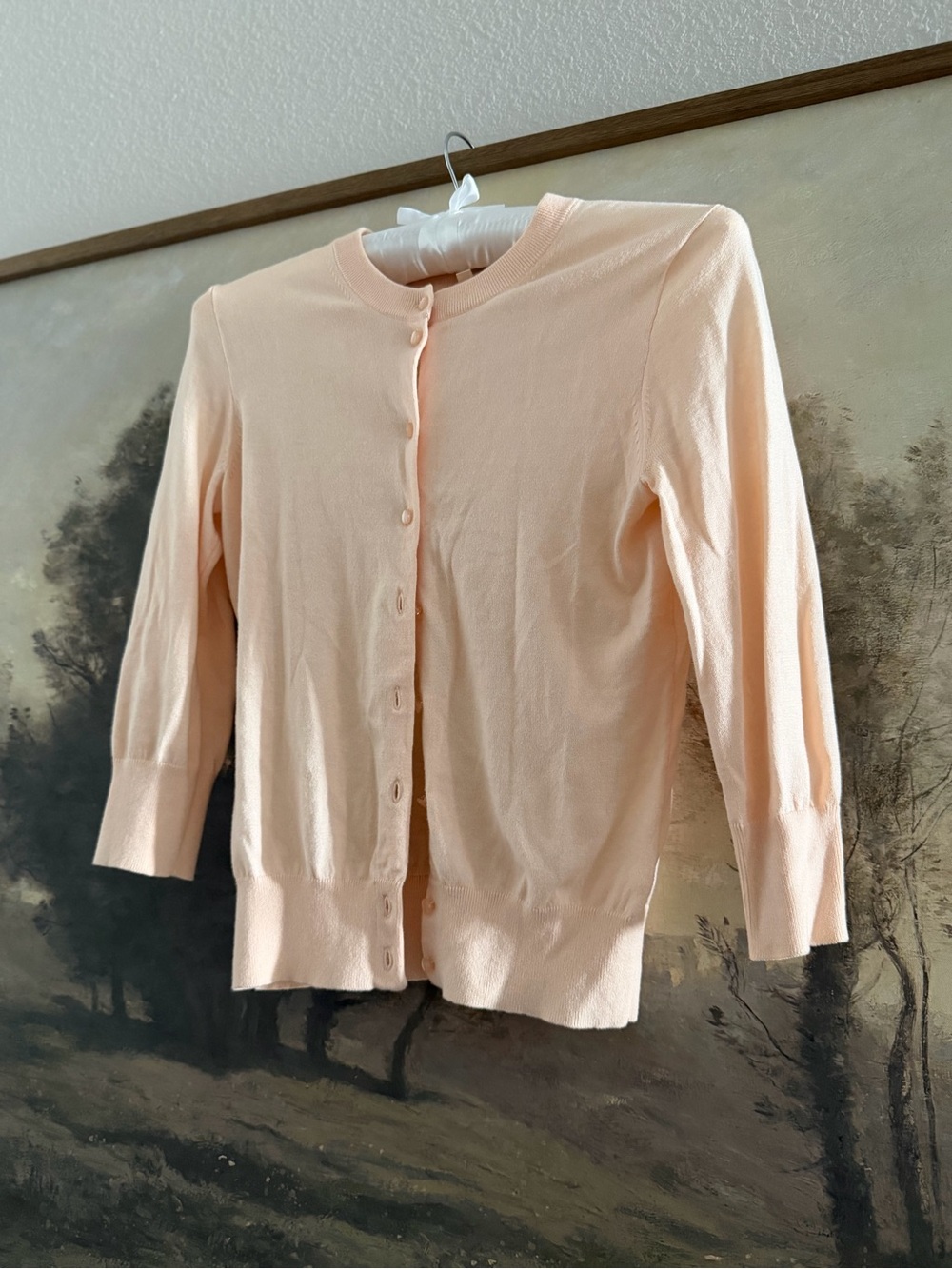 J.Crew Pink Clare Jackie Cardigan Sweater Women’s Small Fine Gauge Button Front